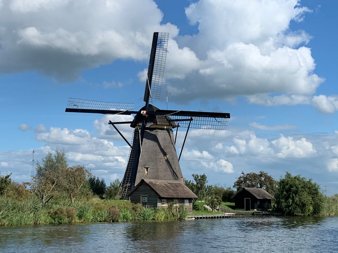 dutch windmill landscape