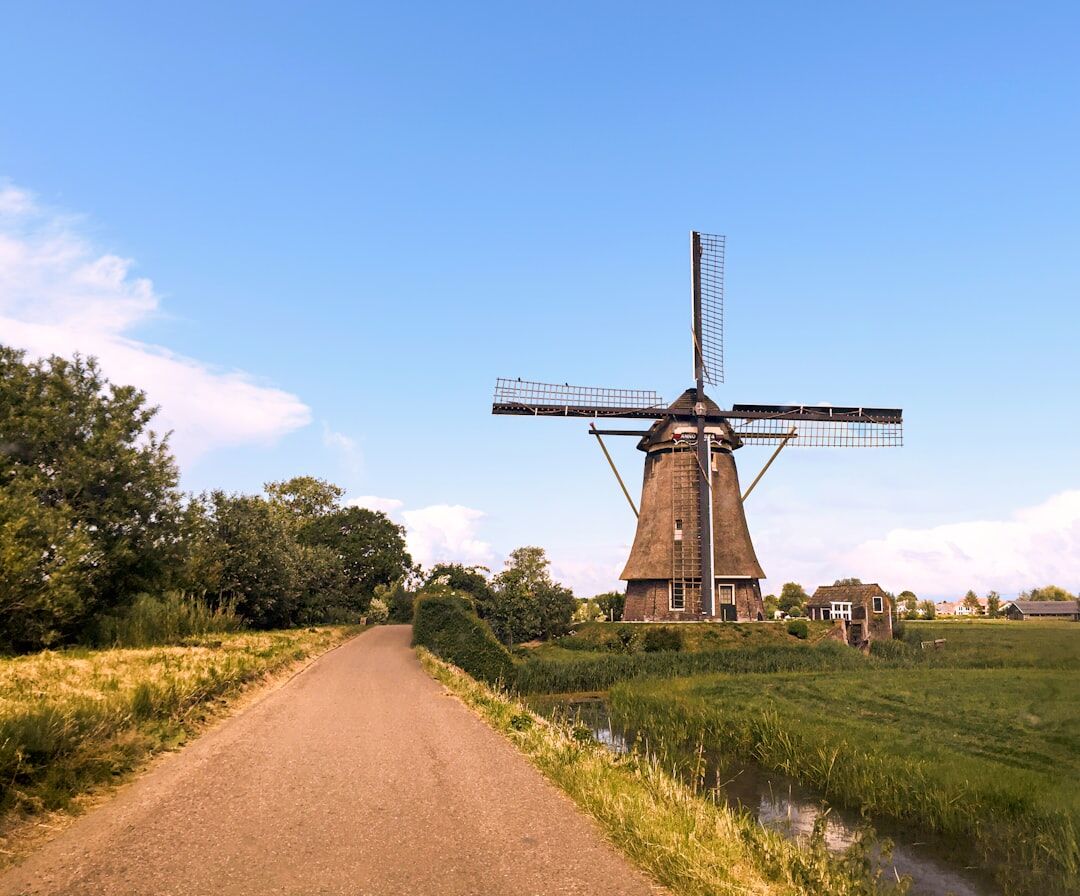 dutch windmill landscape